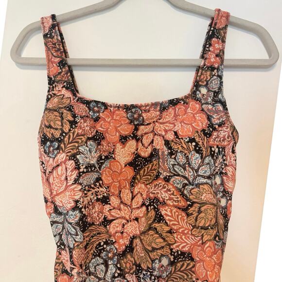 NWT A Pea In The Pod Square-Neck Maternity One Piece Swimsuit Floral Size M - Picture 2 of 6